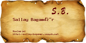 Sallay Bagamér névjegykártya